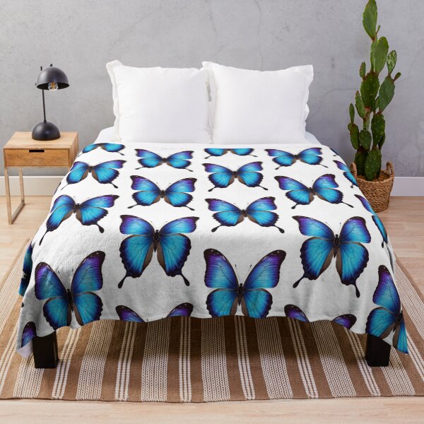 Item preview, Shimmering Blue Butterfly Nature Sticker designed and sold by KiValuate.