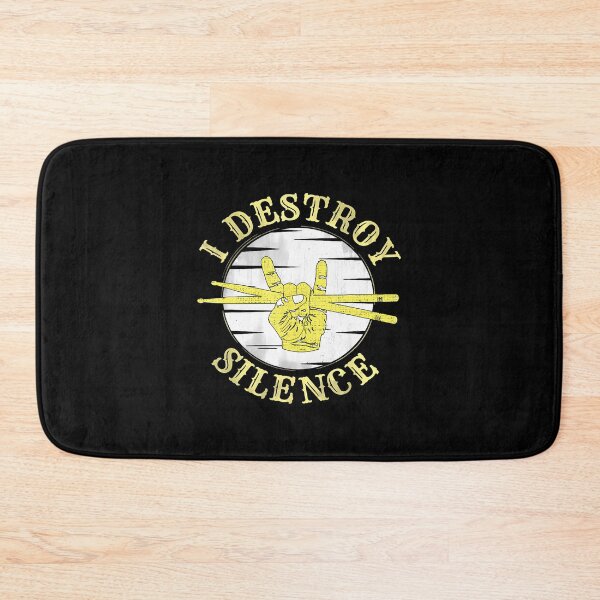Item preview, Funny Music Drums I Destroy Silence - For Drummer designed and sold by BrandyMegan.
