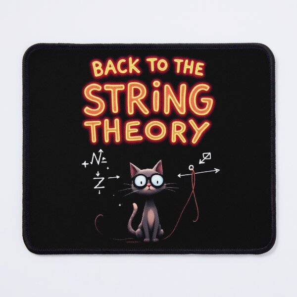 Item preview, Back to the String Theory Cat 2, designed for black fabrics designed and sold by SteadyRolling.