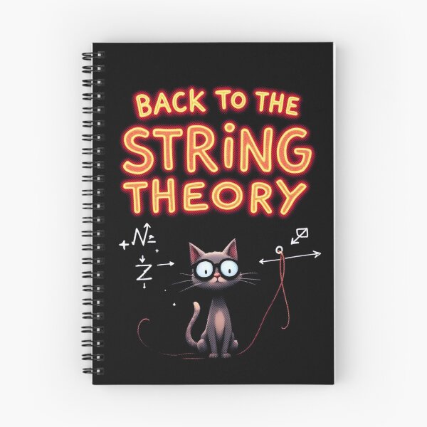 Item preview, Back to the String Theory Cat 2, designed for black fabrics designed and sold by SteadyRolling.