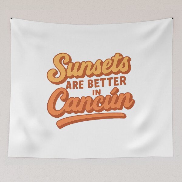 Item preview, Sunsets Are Better in Cancun Adventure Vintage Travel designed and sold by Retro-Anime9.