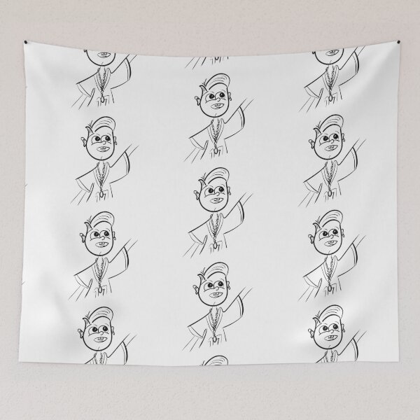 Item preview, Little Peanut People - Quirky Pointing Cartoon Character – Minimal Line Doodle designed and sold by TT Design & Creative Studio.