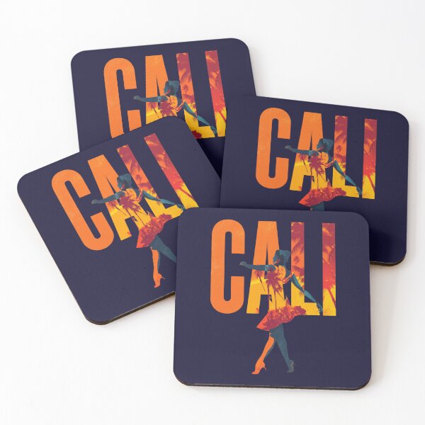 Item preview, Cali Colombia motif with salsa dancer and palm trees – Latin American party design designed and sold by Meiersbeste.