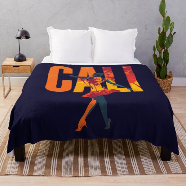 Item preview, Cali Colombia motif with salsa dancer and palm trees – Latin American party design designed and sold by Meiersbeste.