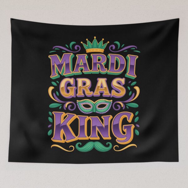Item preview, Mardi Gras King Fun Parade Mardi Gras Carnival designed and sold by AsteriskDatBArt.