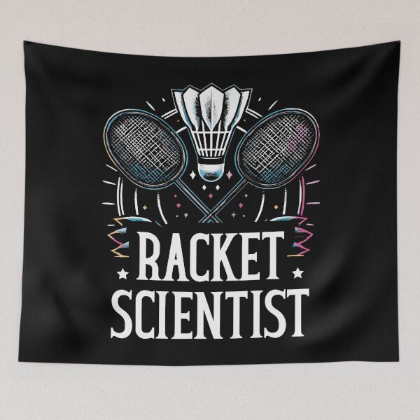 Item preview, Racket Scientist Badminton Player designed and sold by TommieJune.