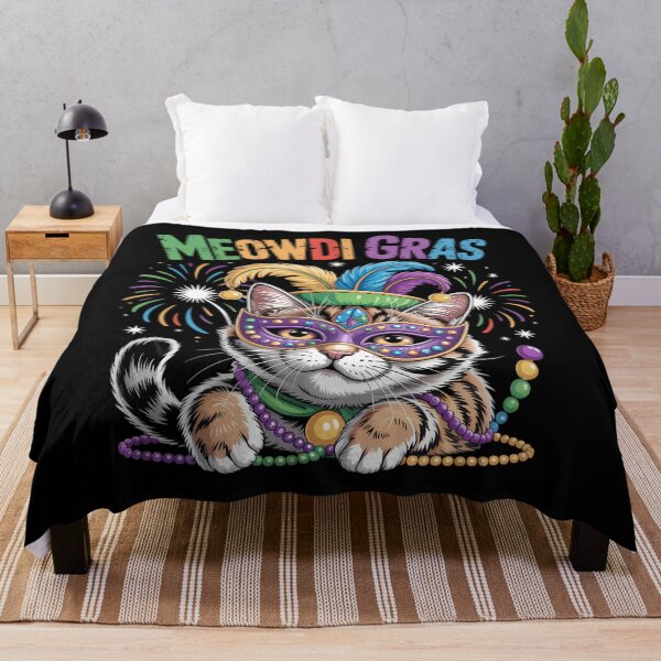 Item preview, Mardi Gras New Orleans Funny Cat Party designed and sold by AsteriskDatBArt.