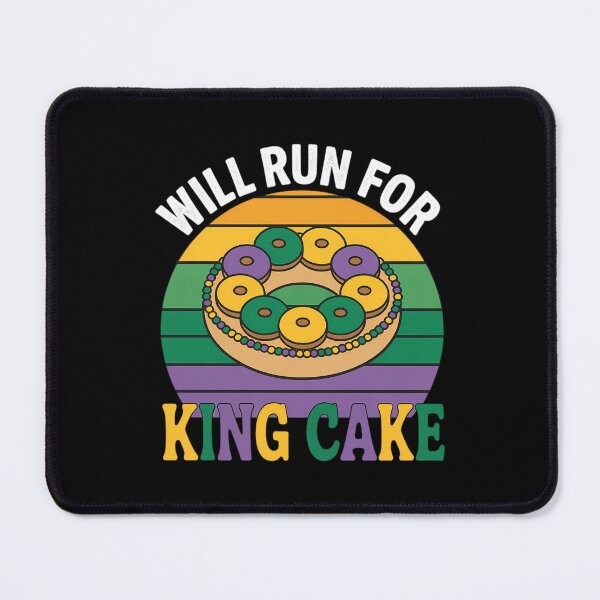 Item preview, Mardi Gras Running Will Run for King Cake Funny Runner designed and sold by AsteriskDatBArt.