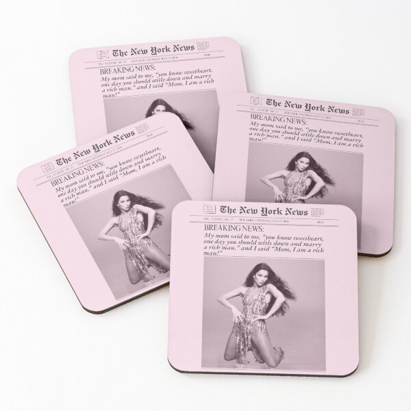 Item preview, Mom I Am A Rich Man Quote Pink Newspaper designed and sold by SaltedBeachPaperie.