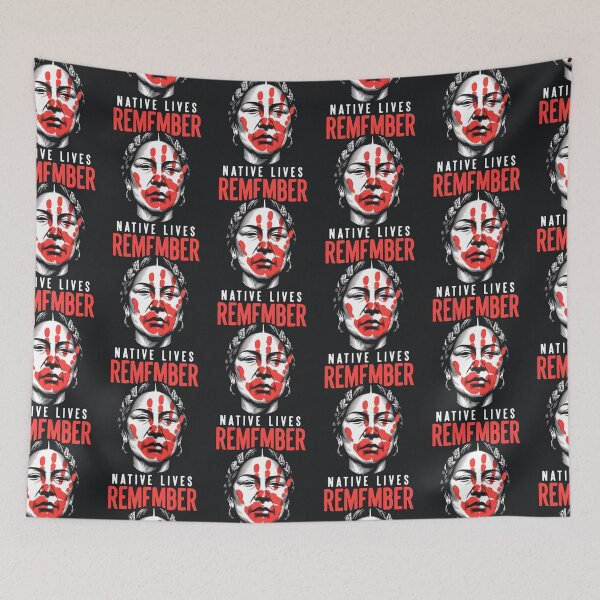 Item preview, Remember Native Lives – Indigenous Awareness Red Hand Tribute designed and sold by Taans-Creation.
