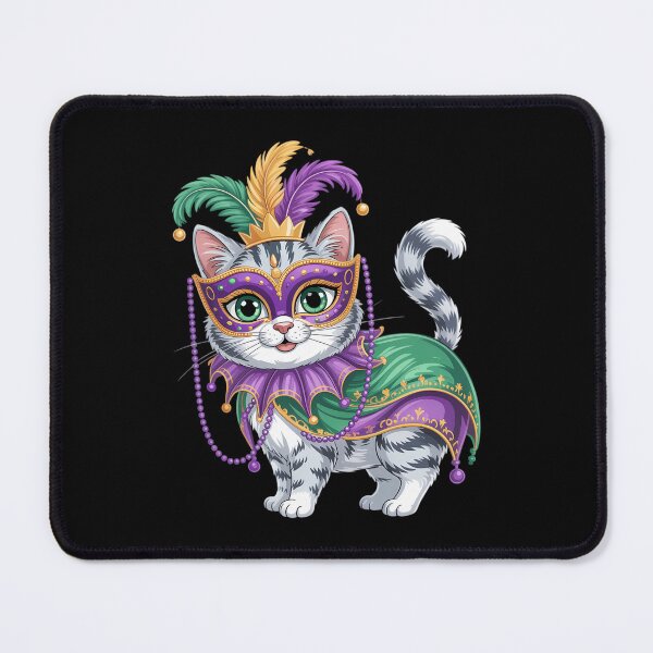 Item preview, Mardi Gras Cute  Cat designed and sold by AsteriskDatBArt.