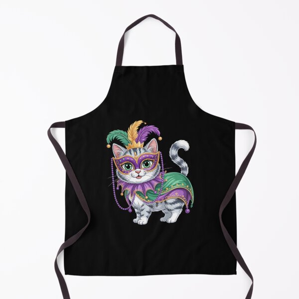 Item preview, Mardi Gras Cute Cat designed and sold by AsteriskDatBArt.