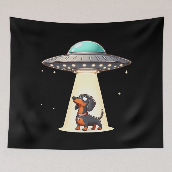 Item preview, Dachshund Alien Ufo s ns designed and sold by BeverlyBrenda.