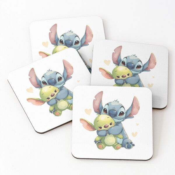 Item preview, Stitch y Angel Bebés Abrazando – Ilustración Kawaii Pastel designed and sold by Dream Magic Co.