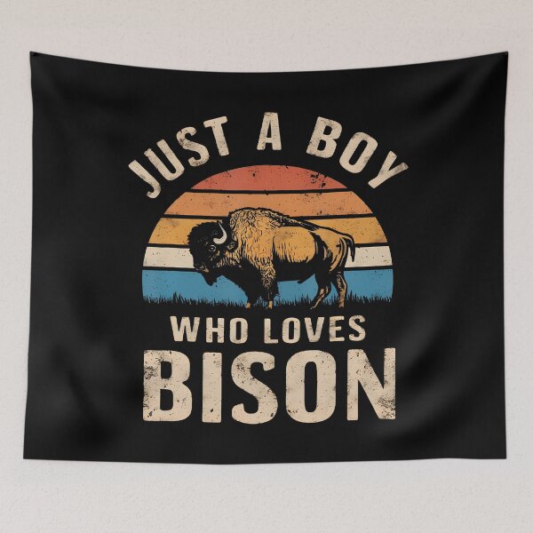Item preview, Just A Boy Who Loves Bison designed and sold by DollieMichele.