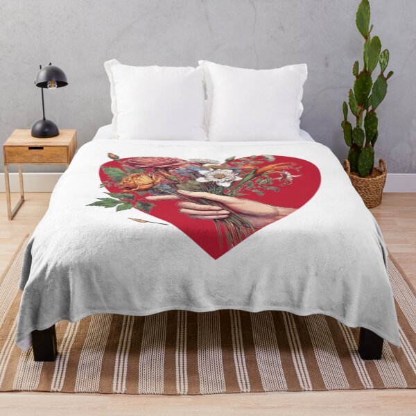 Item preview, Romantic Bouquet of Flowers with Heart – Valentine’s Gift Art designed and sold by denip.