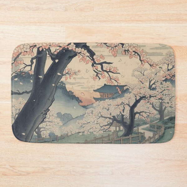 Item preview, Plum Blossom Grove – Traditional Edo Ukiyo-e Spring Landscape designed and sold by Vandy Fullam.