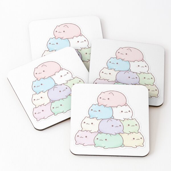 Item preview, Pastel Kawaii Cat Pyramid – Cute Cat Pile designed and sold by Serge-Design.