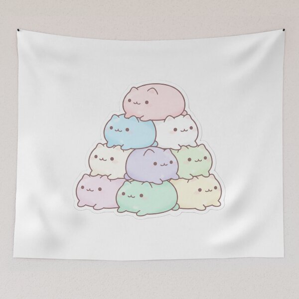 Item preview, Pastel Kawaii Cat Pyramid – Cute Cat Pile designed and sold by Serge-Design.
