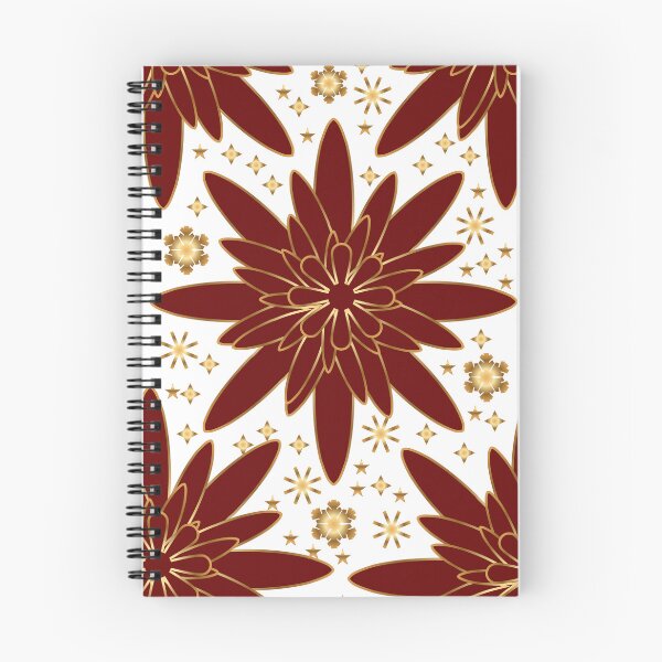 Item preview, Christmas Floral Blanket – Red & Gold Holiday Pattern Throw Blanket designed and sold by HopeAndHustle.
