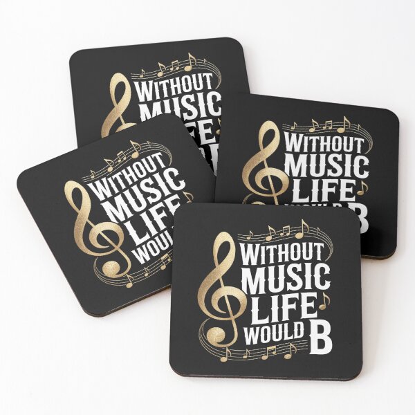 Item preview, Without Music Life Would B Flat II - Music Quotes designed and sold by FadeOfThrone.