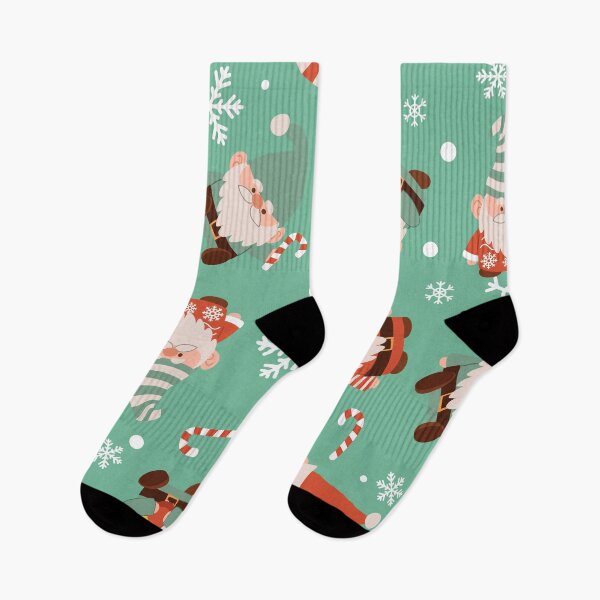 Item preview, Whimsical Christmas Gnome Snowfall Pattern designed and sold by Oonward2021.