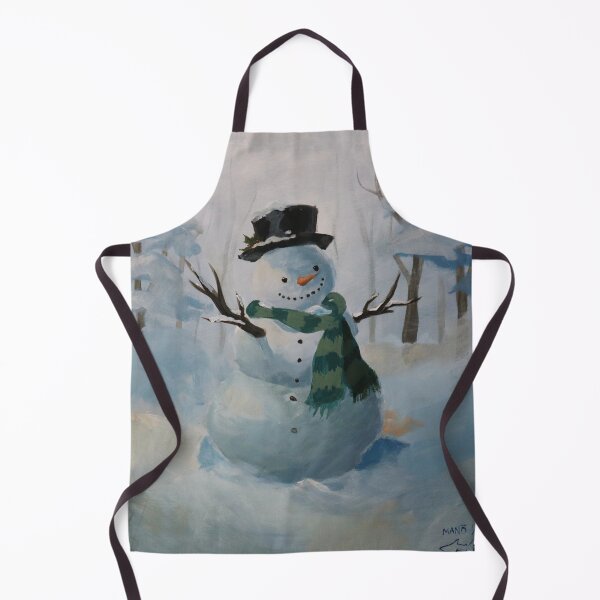 Item preview, Cheerful Snowman Original Acrylic Painting Christmas Holiday Decore Print designed and sold by threshmeat.