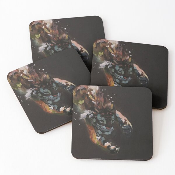 Item preview, Tiger Diving Underwater Acrylic Ocean Adventure Print designed and sold by threshmeat.