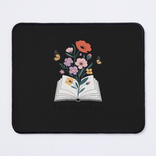 Item preview, Floral Book a New Chapter Begins Retired Retirement Teacher designed and sold by GaryPacheco6.