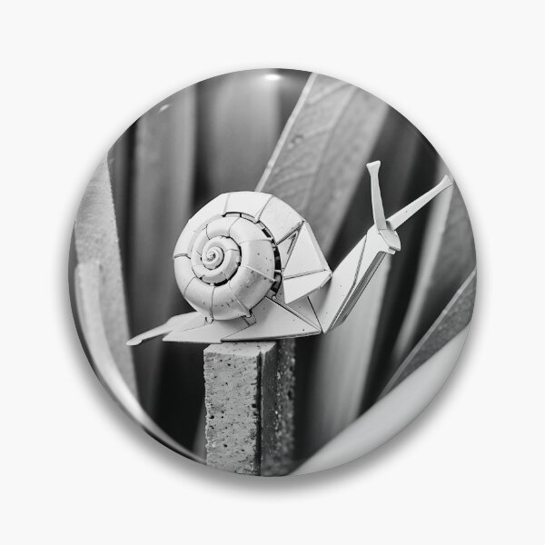 Item preview, Cute Origami Snail Grass Paper Crafts Black White designed and sold by TackyTime.