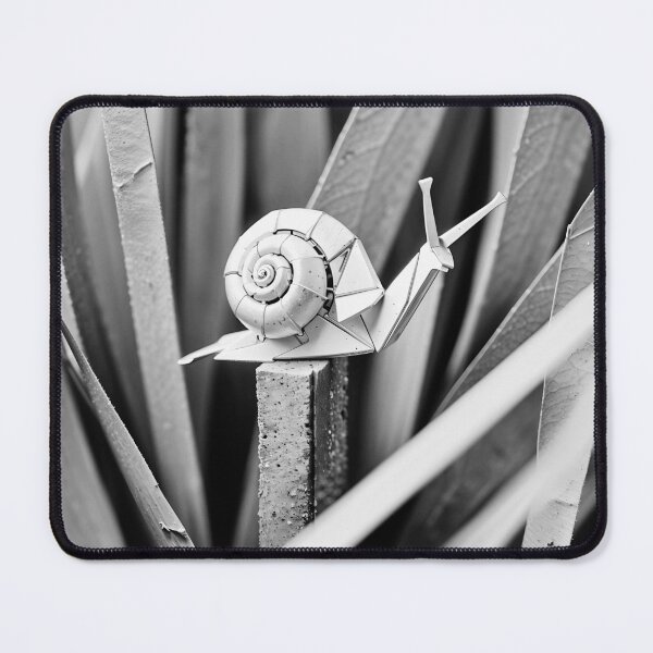 Item preview, Cute Origami Snail Grass Paper Crafts Black White designed and sold by TackyTime.