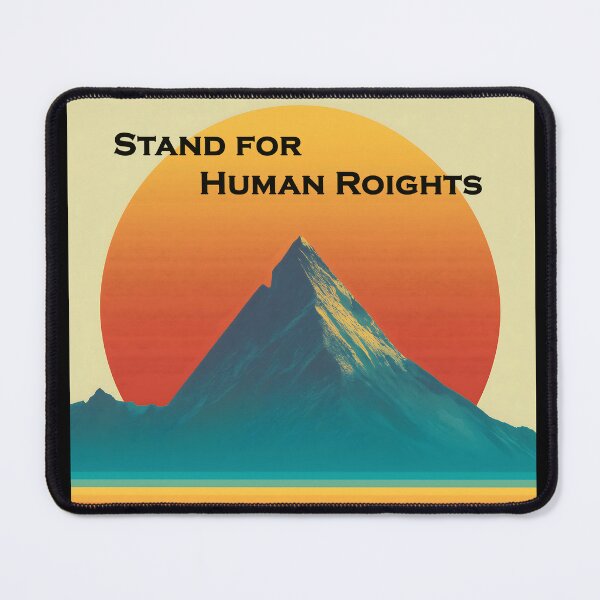 Item preview, Human Rights Day Sticker | Mountain Sunrise "Stand for Human Rights" | Activism & Justice Decal designed and sold by Artania21.