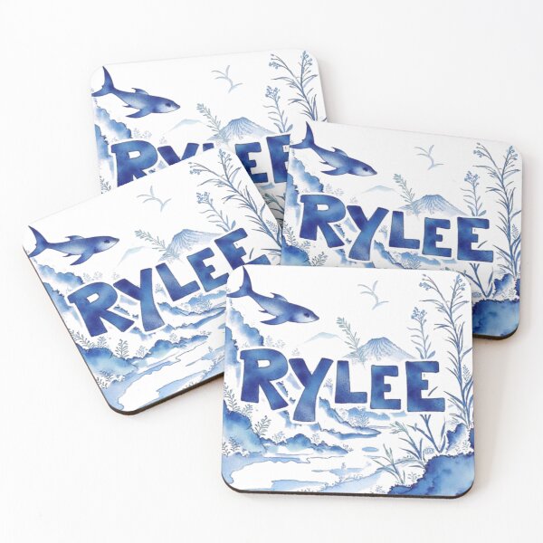 Item preview, Rylee Watercolor Ocean Scene With Fish, Plants, Mountains For Stock Illustration Background Blue Artwork Decor designed and sold by Rue Market.