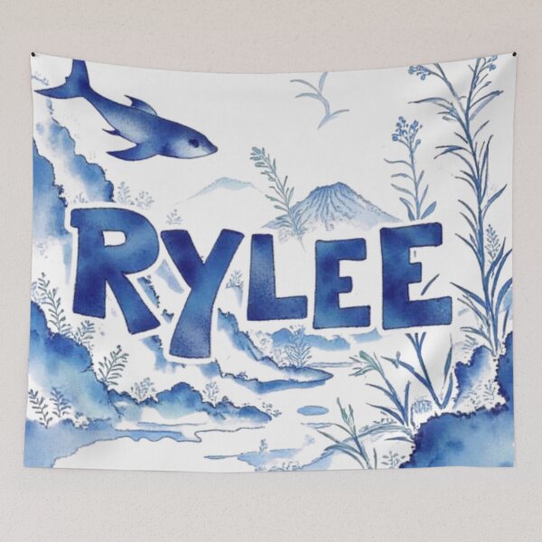 Item preview, Rylee Watercolor Ocean Scene With Fish, Plants, Mountains For Stock Illustration Background Blue Artwork Decor designed and sold by Rue Market.