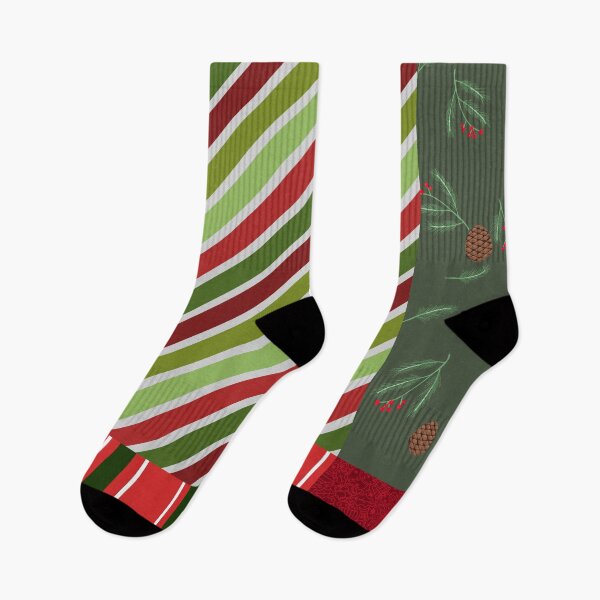 Item preview, Classic Christmas Stripes & Pinecone Harmony Pattern designed and sold by Dream Bloom Gallery.