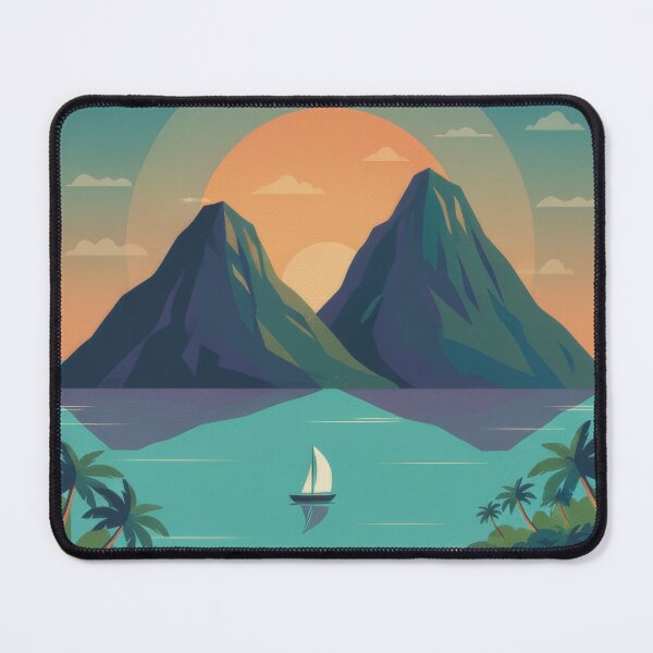 Item preview, Saint Lucia Caribbean Pitons Vintage Travel designed and sold by scicilysimonee.