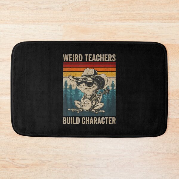 Item preview, Weird Teachers Build Character Funny Teacher Retro Frog designed and sold by AndreaBonnie.