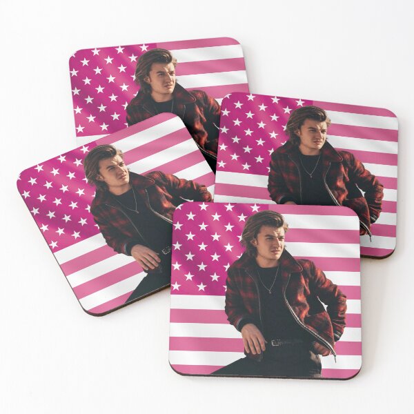 Item preview, Joe Keery Steve Harrington Pink Flag designed and sold by lavndershrtdays.