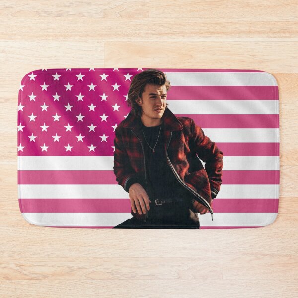 Item preview, Joe Keery Steve Harrington Pink Flag designed and sold by lavndershrtdays.