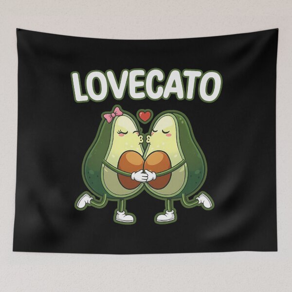 Item preview, Lovecato Cute Avocado Couple T-Shirt designed and sold by LarryMBrown.