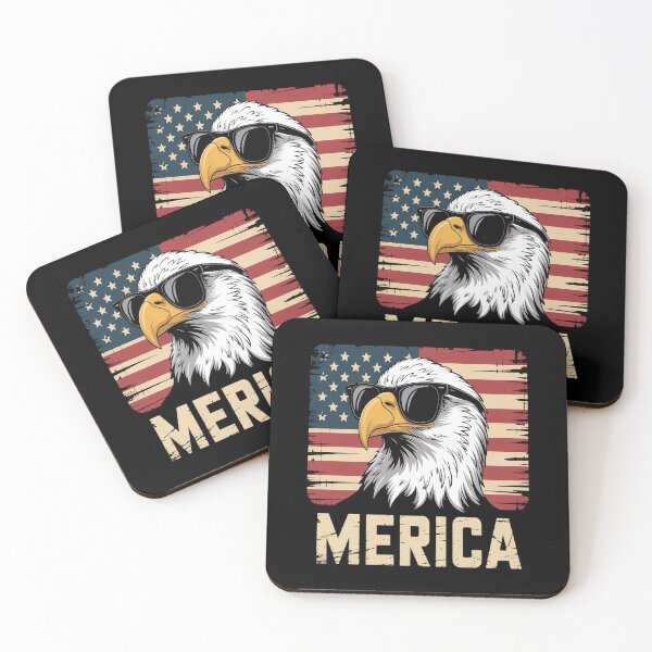 Item preview, American Flag Patriotic Bald Eagle - 4th of July USA Merica designed and sold by Moxizz.