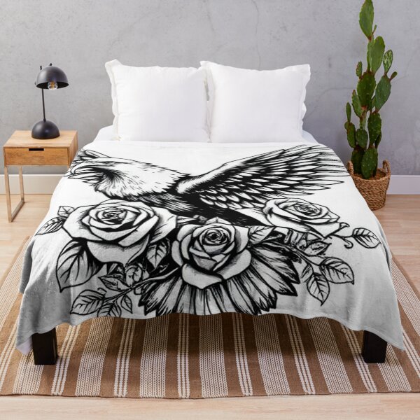 Item preview, Traditional eagle with flowers designed and sold by AnuNP.