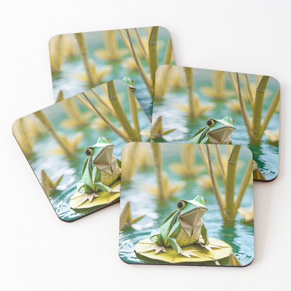 Item preview, Cute Origami Frog Lilypad Pond Paper Crafts designed and sold by TackyTime.
