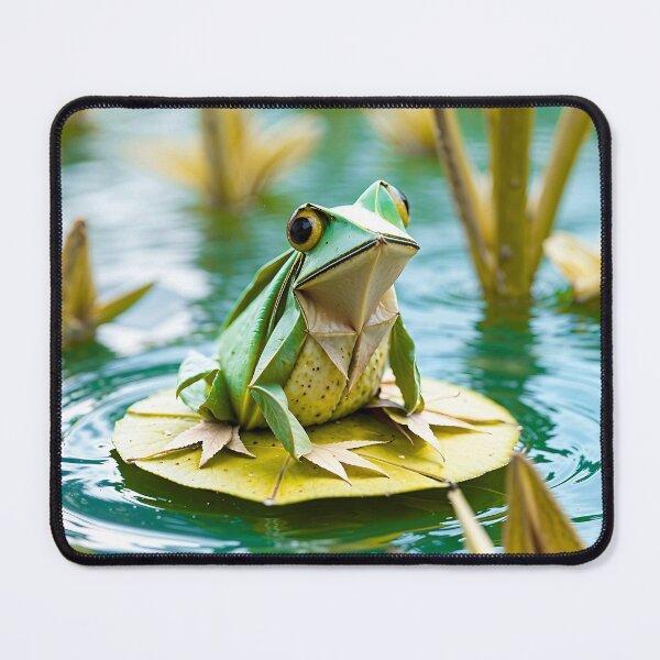 Item preview, Cute Origami Frog Lilypad Pond Paper Crafts designed and sold by TackyTime.