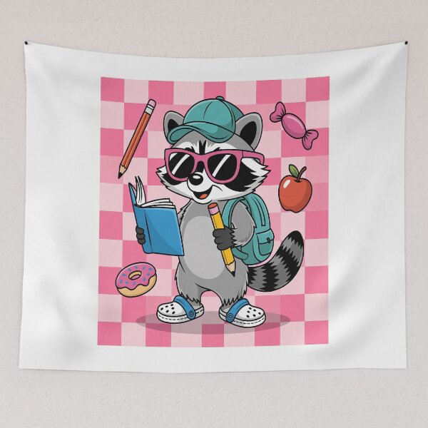 Item preview, Back To School  First Day Of School  Back To School Boy Girl School raccoon designed and sold by Moxizz.