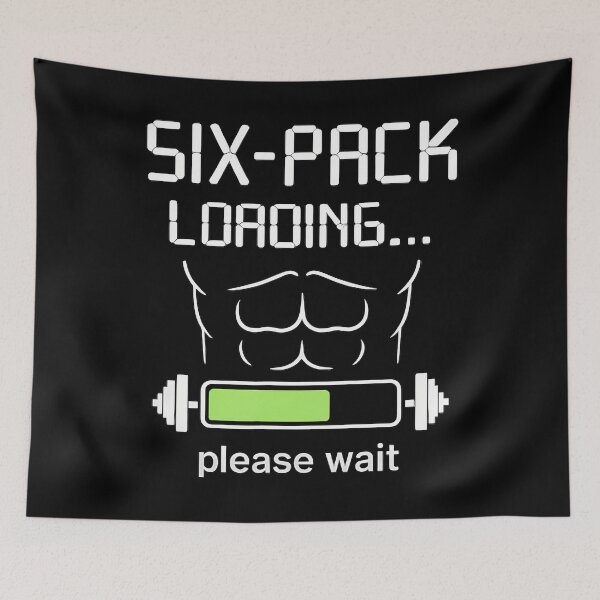 Item preview, Six-Pack Loading Gym Humor Fitness Weightlifting designed and sold by MargieLauren.
