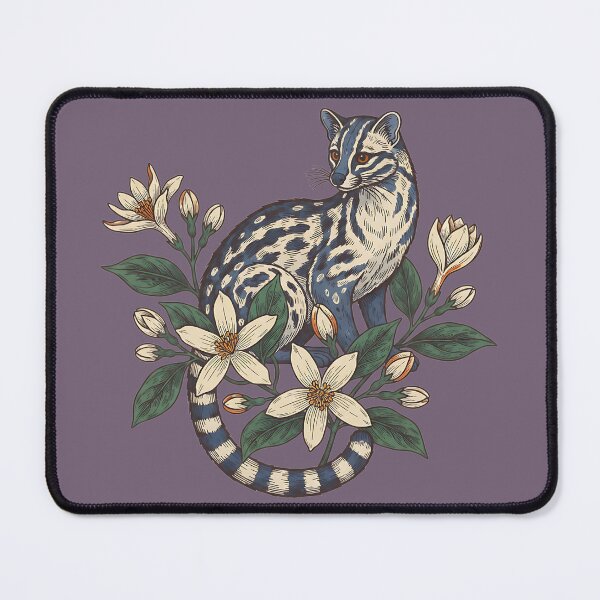 Item preview, Civet Cat with Jasmine Flowers designed and sold by BirdsnStuff.