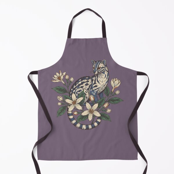 Item preview, Civet Cat with Jasmine Flowers designed and sold by BirdsnStuff.