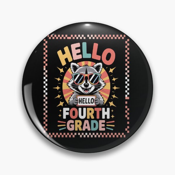 Item preview, Back To School Hello 4th Grade Raccoon Fourth Grade designed and sold by Moxizz.