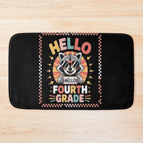 Item preview, Back To School Hello 4th Grade Raccoon Fourth Grade designed and sold by Moxizz.